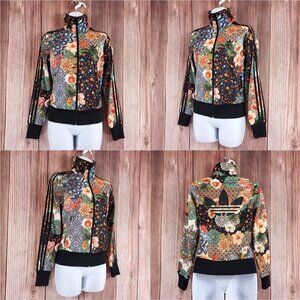 *READ* Adidas Womens Size XS Jardim Agharta Printed Track Jacket BR5129